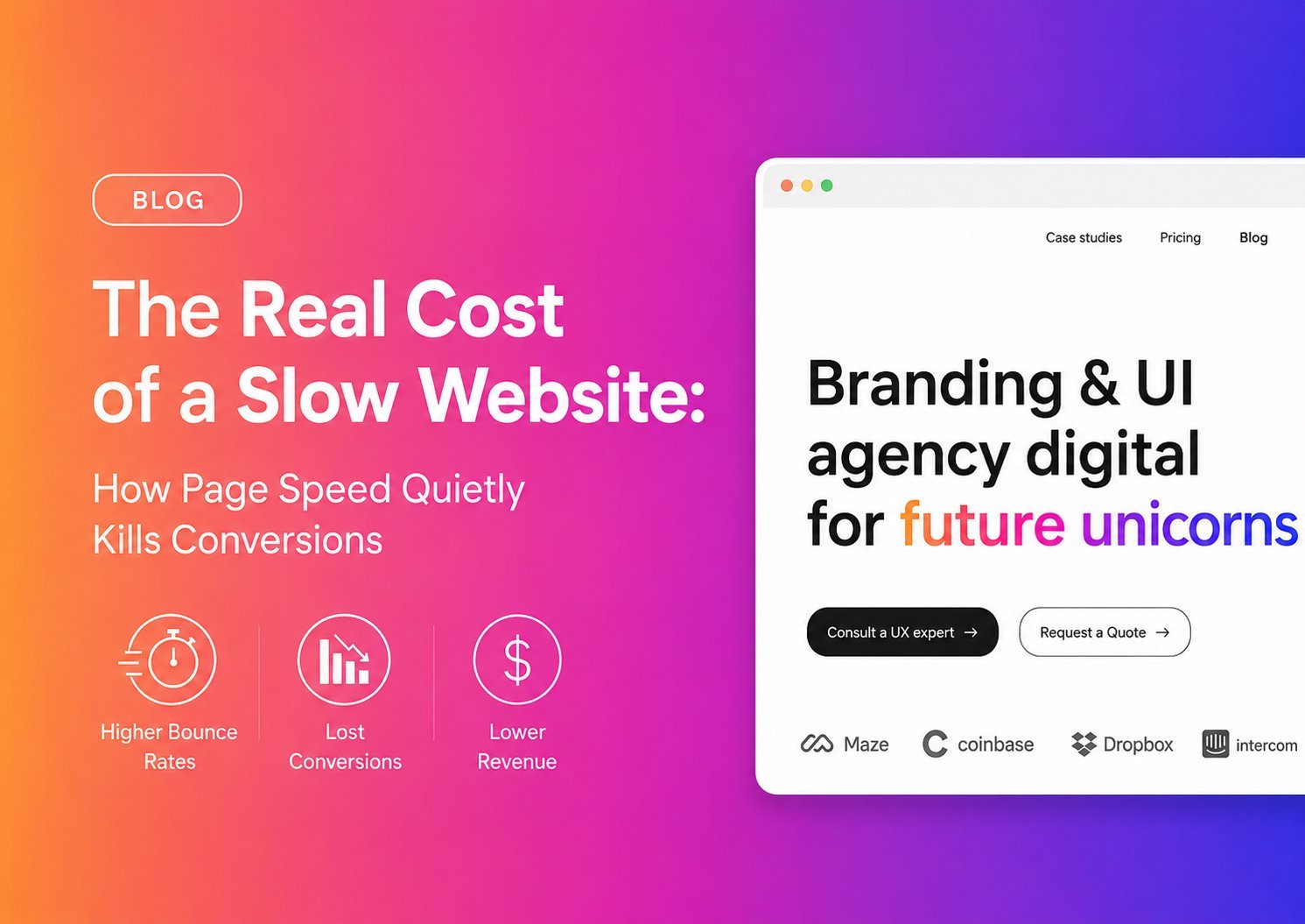 The Real Cost of a Slow Website graphic