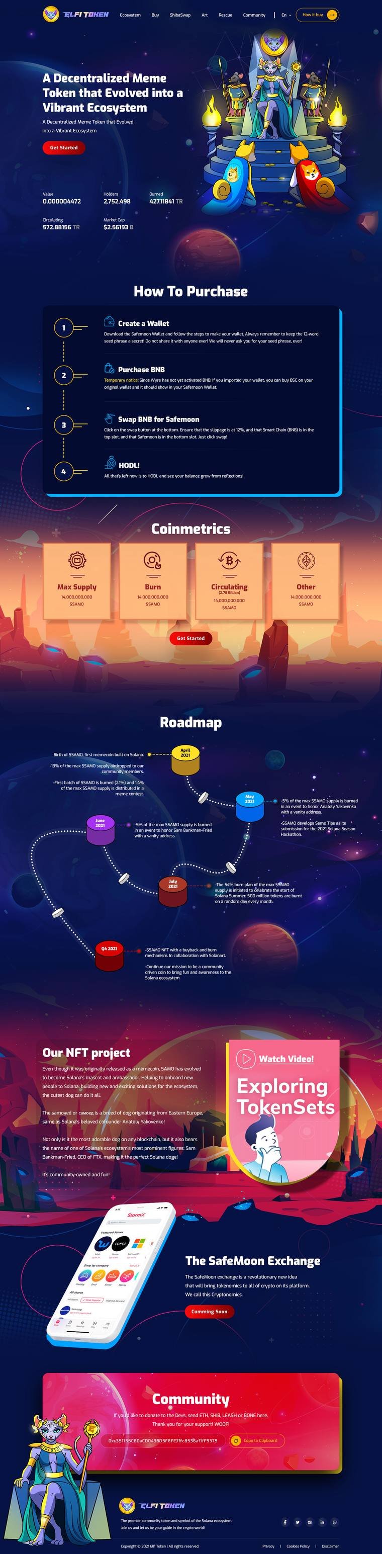 Meme Token Exchange project screenshot