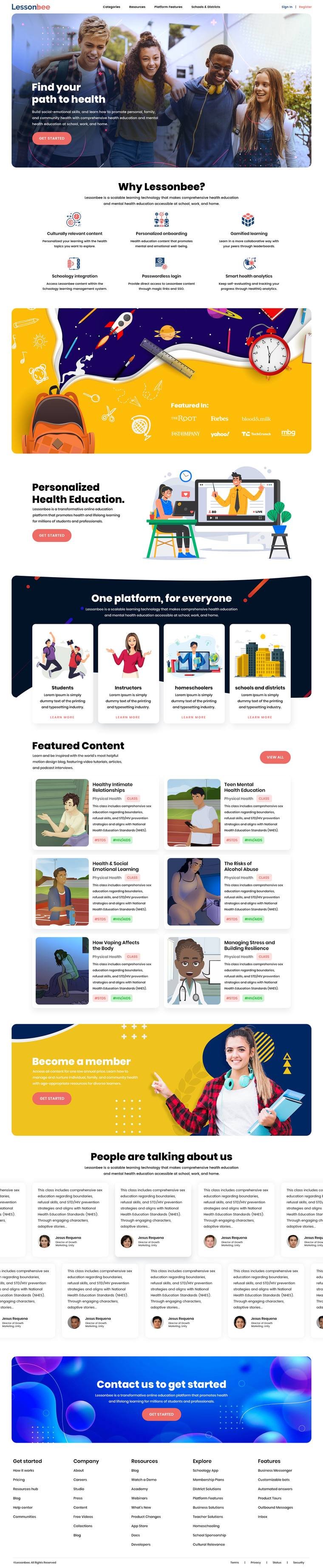 Health Learning Hub project screenshot