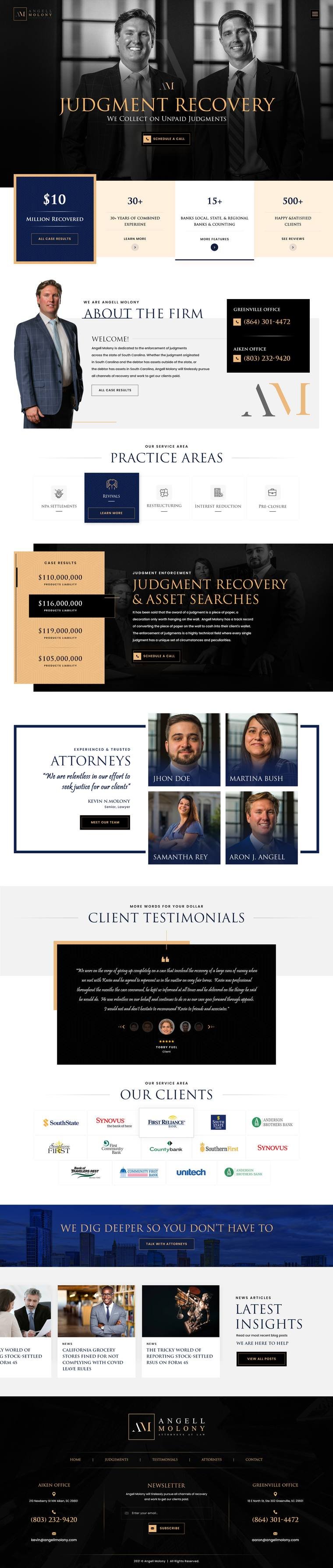 Justice Law Group project screenshot