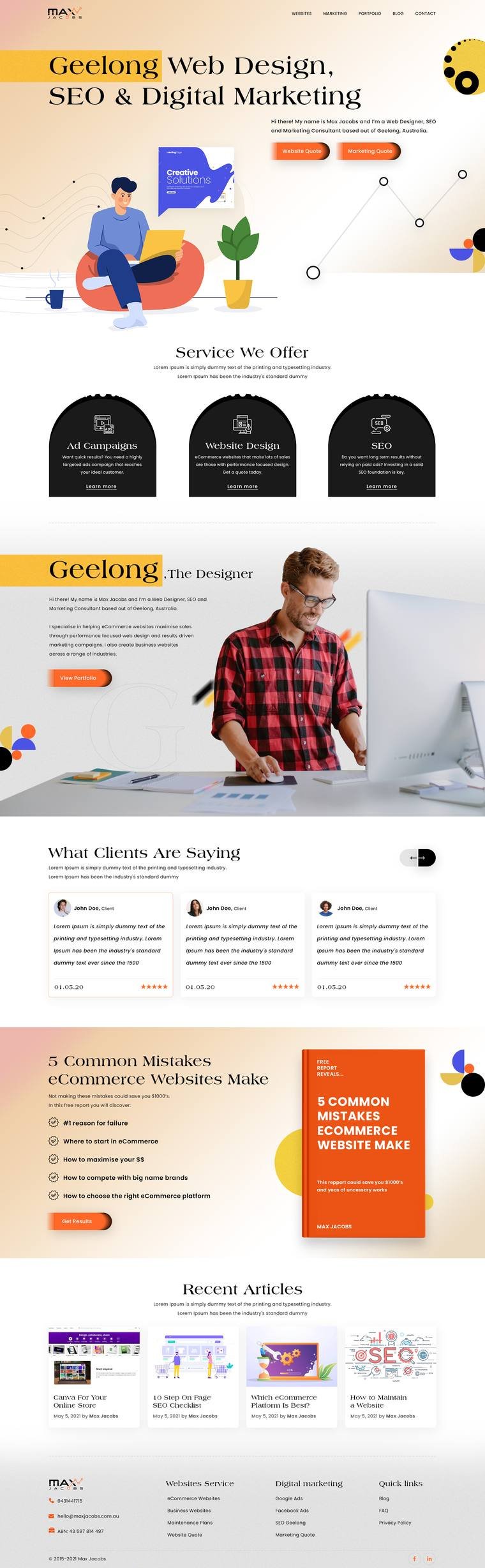 Freelance Creative Studio project screenshot