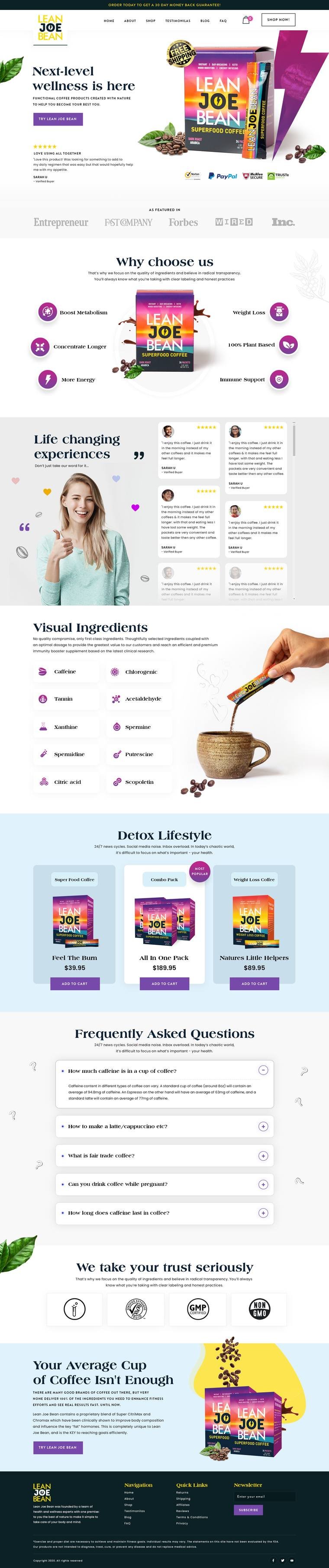 Artisan Coffee Co project screenshot