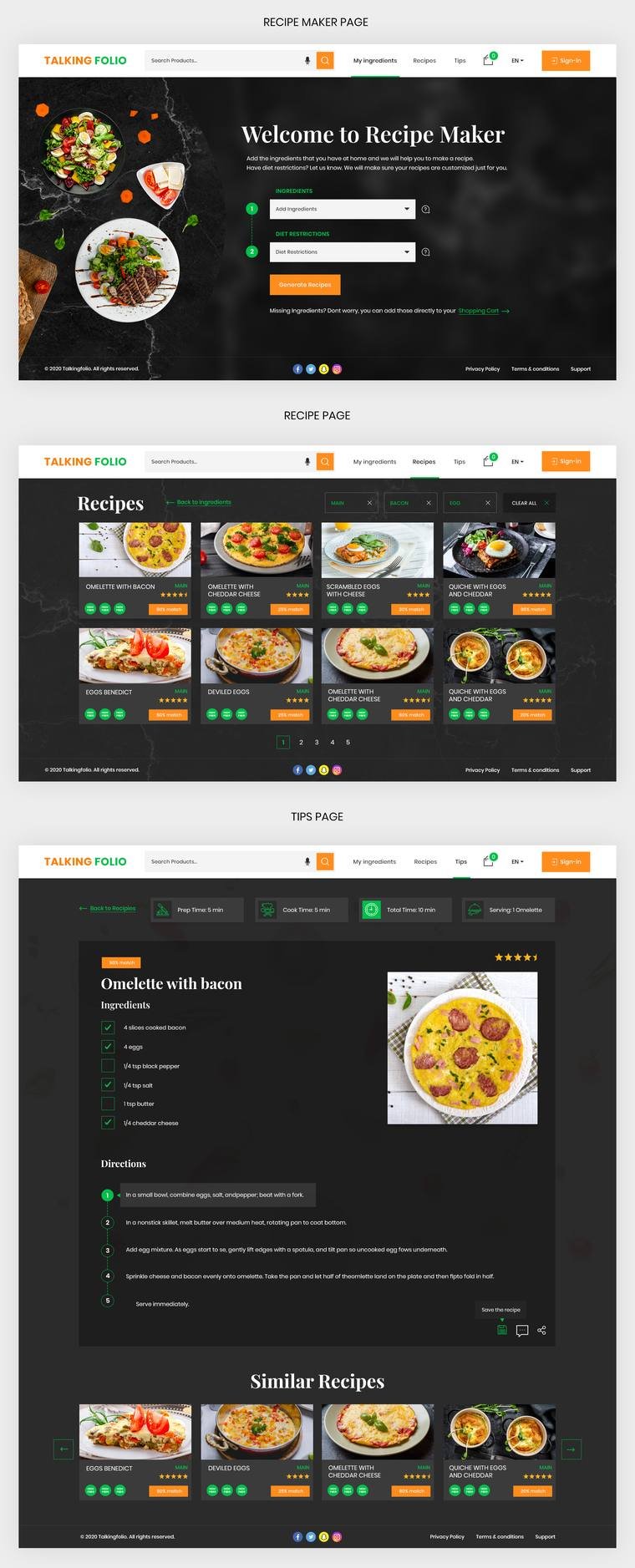 Recipe Builder App project screenshot