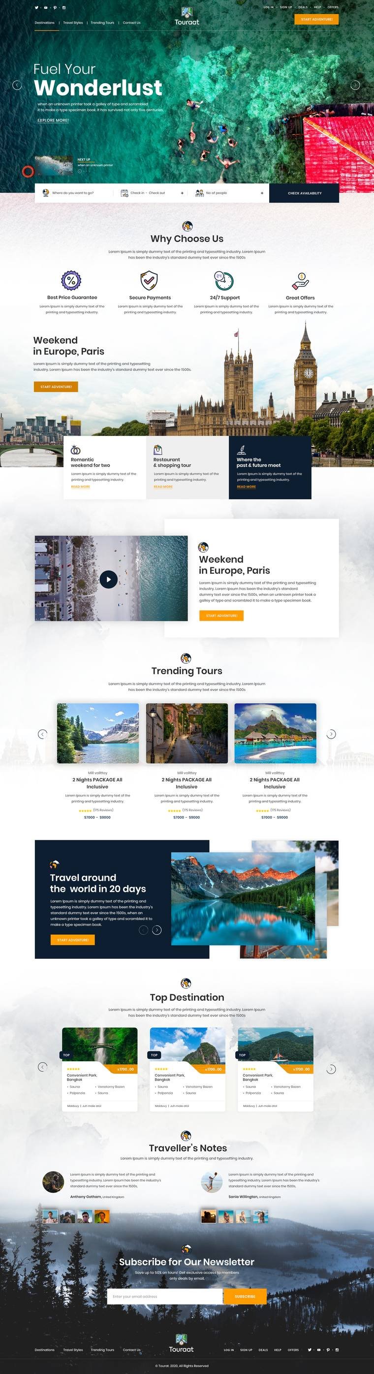 Travel Booking Platform project screenshot