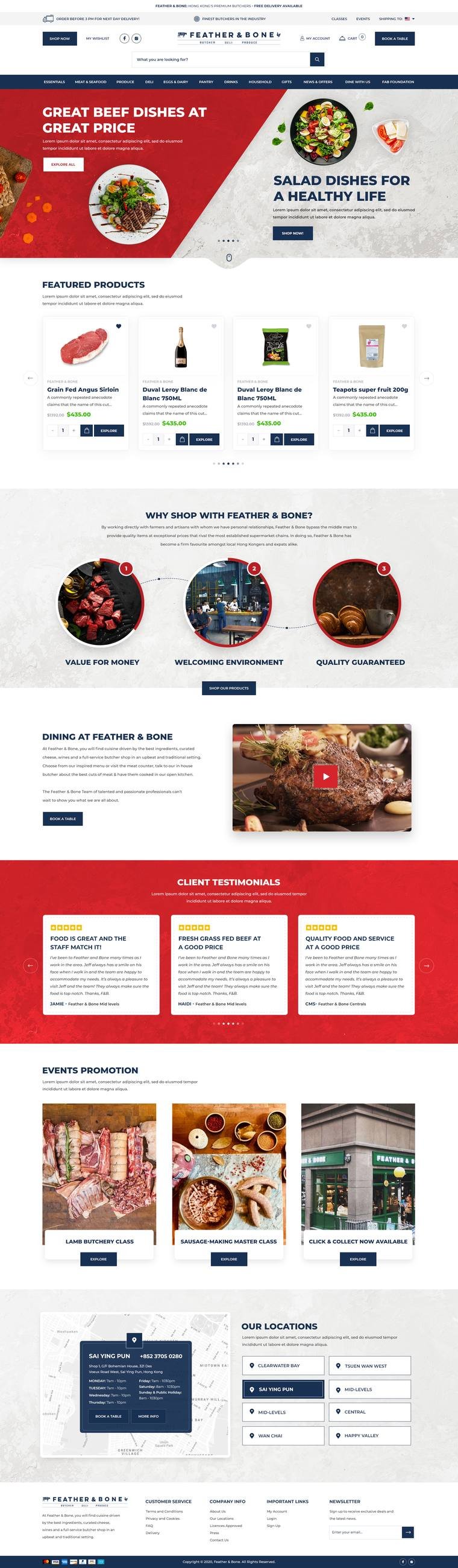 Gourmet Food Brand project screenshot