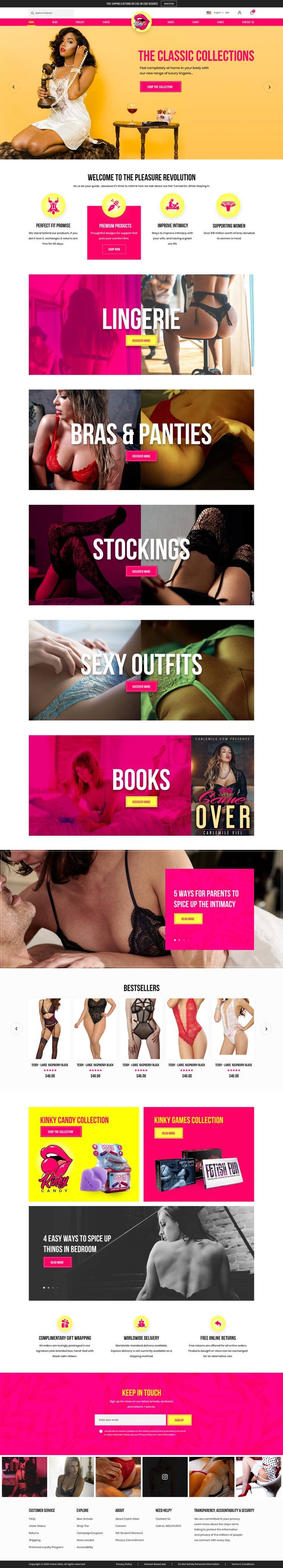 Lingerie Fashion Brand project screenshot